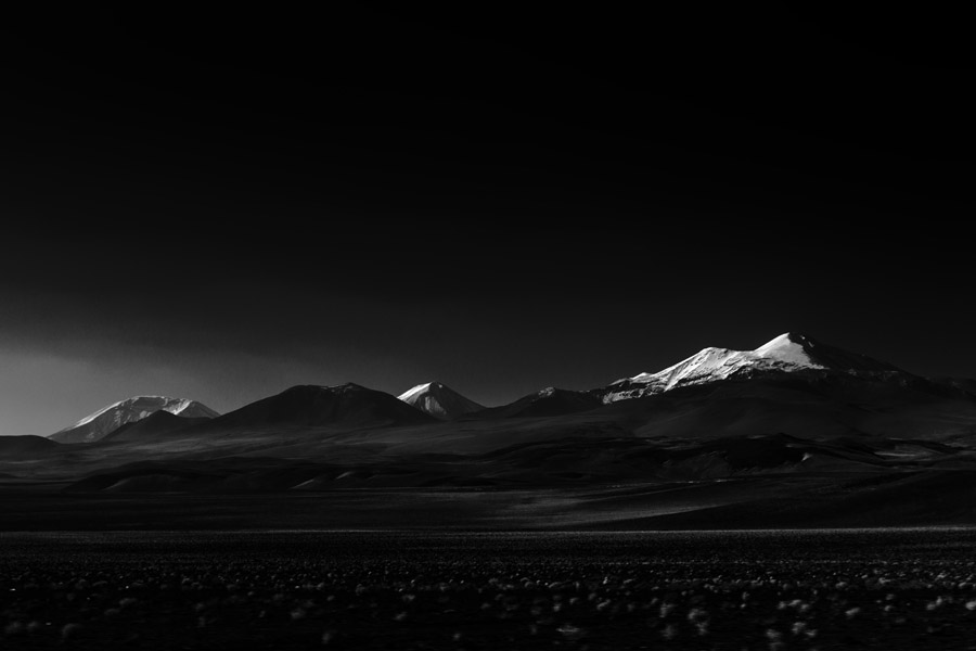 Fotografía blanco y negro desierto de Atacama